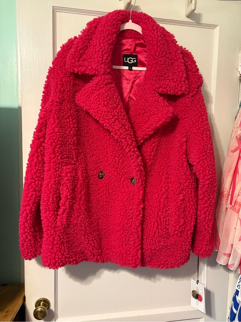 UGG “Gertrude” short teddy coat